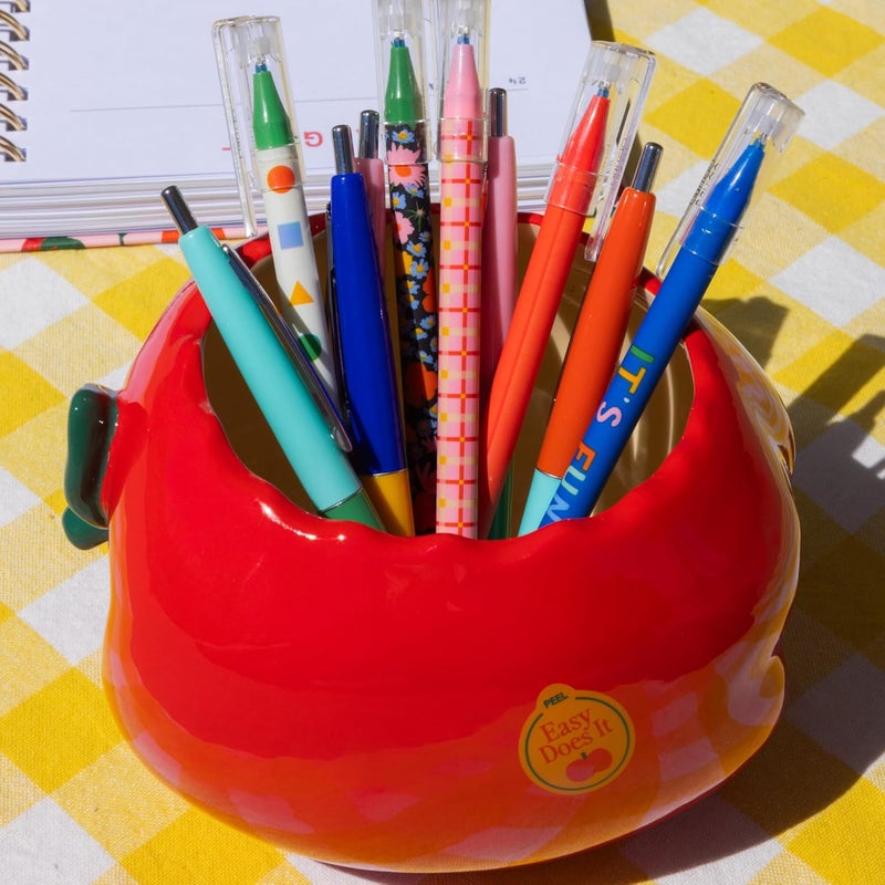 Bando Erasable Pens with Caps and Clips, Cute Black Ink Pen with Eraser for Journaling/Work, Set of 5 Eraser Pens, Assorted - Image 4